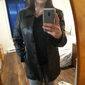 Danier Genuine Leather Coat - Women's XS Mid-Length